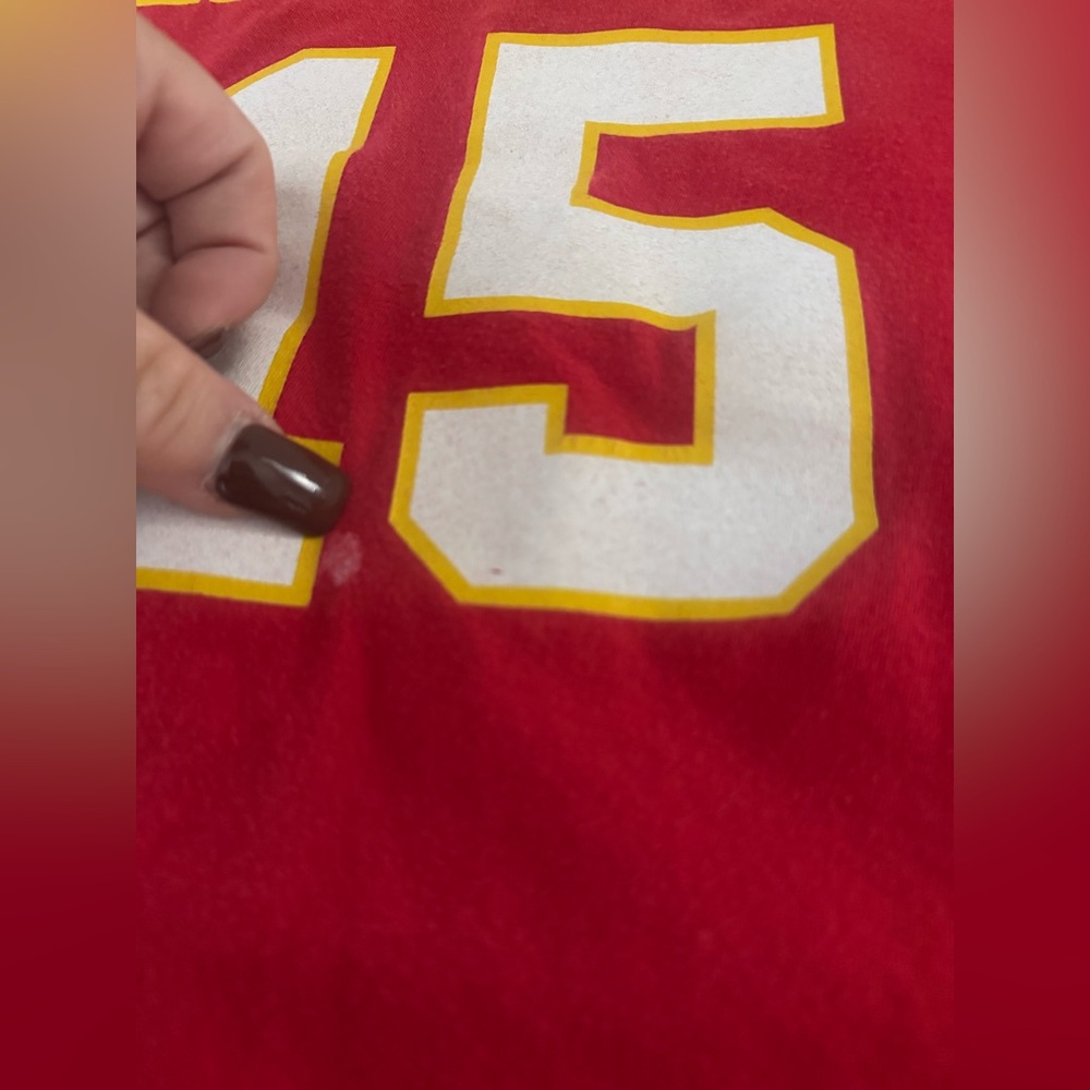 Kansas City Chiefs - Kids Long Sleeve Shirt #15 Patrick Mahomes - Picture 3 of 7